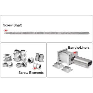 38CrMoAlA Screw Elements Of Parallel Twin-Screw Extruder With Customized