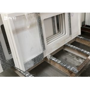 Popular Solid Surface White Quartz Countertops , Kitchen Quartz Vanity Tops