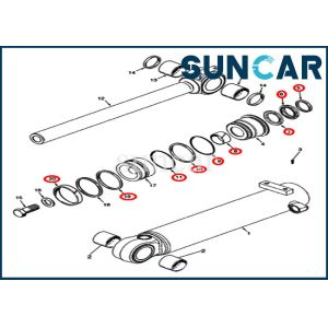 87495411 Bucket Tilt Repair Seal Kit For 721E 721F 721G Loader Case Service