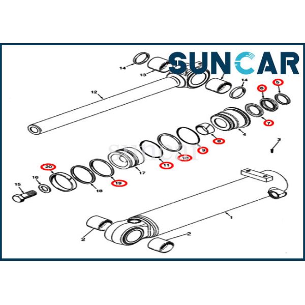 87495411 Bucket Tilt Repair Seal Kit For 721E 721F 721G Loader Case Service