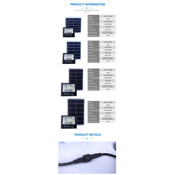 Metal Case 48A Outdoor Flat Solar Lights 20h Rectangular Shape