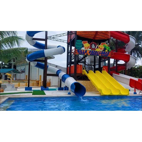 Water Amusement Park Ride Party Equipment Commercial Fiberglass Water Slide
