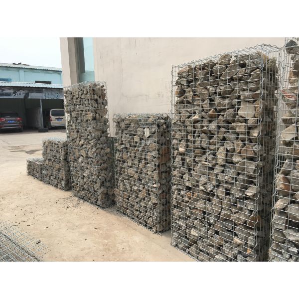 Durable Anti-Impact Welded Gabion Box , Gabion Rock Wall Cages For Slope Protection
