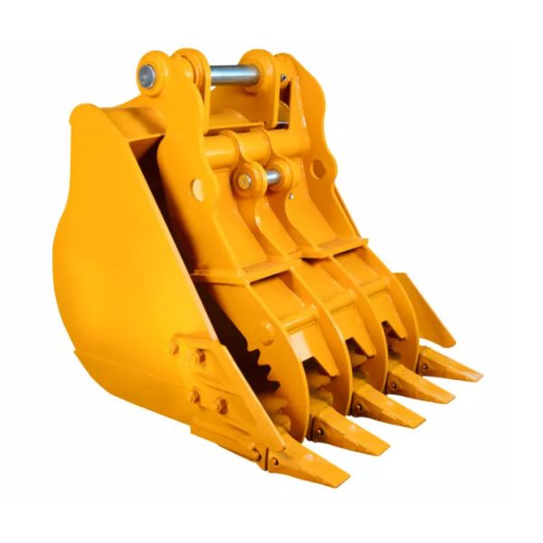 Customizable Yellow / Black Hydraulic Excavator Thumb Bucket with 3-100 Ton
