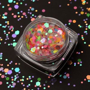 MOON Style YiWu ZY Polyester Chunky Hexagon Shaped Cosmetic Glitter for