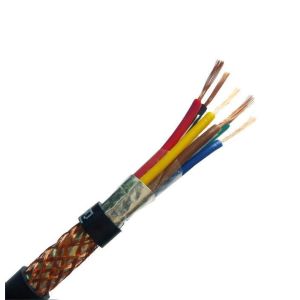 GB/T9330-2008 0.75mm2 Round Wire Multi core Braided Shield Copper Wire Control