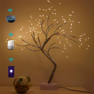 Smart Table Lamp Accent Night Light|USB Powered|Copper Wire String Warm White
