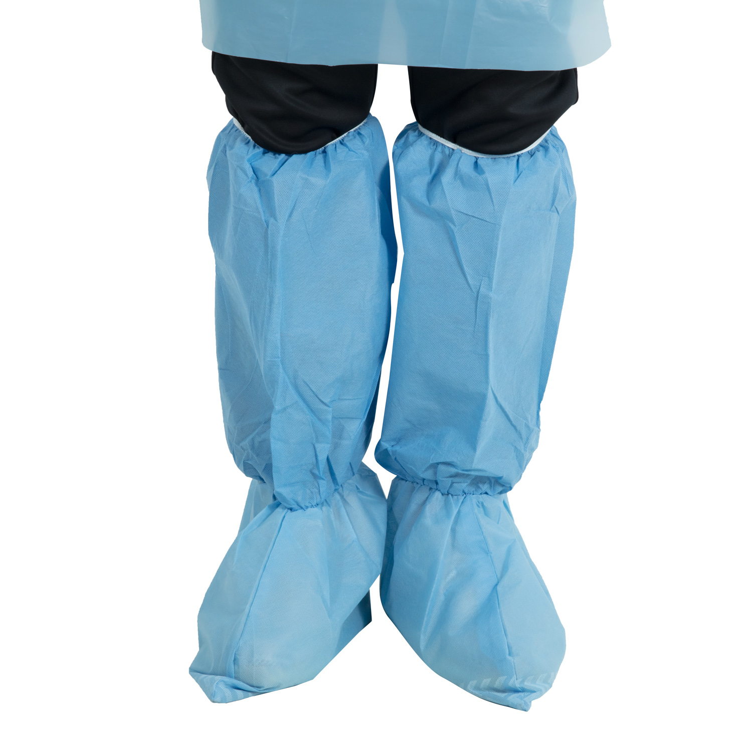 S&J CE OEM Waterproof Cleanroom White Blue Disposable Work Protection Boot Cover