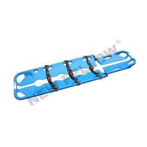 Wholesale Blue Adjustable Plastic ambulance Scoop Stretcher With Steel Buckle Belts from china suppliers