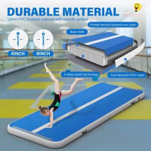 Gym Tumbling Gymastics Air Track Mat 3m Out Door Inflatable Jumping Mat Blue