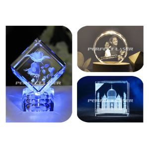 DXF 350W 3d Crystal Engraving Machine 300000points/min