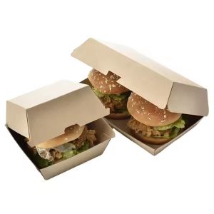 Wholesale Fast Food Packaging Solution Eco-Friendly Burger Box with Customizable Design and Biodegradable Material from china suppliers