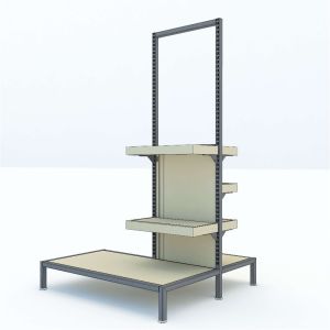 China Modular Supermarket Shelving System with 500kg Load Capacity on sale