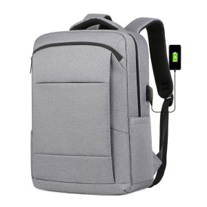 OEM USB Charging Laptop Backpack Business Notebook Bag With Zipper Closure