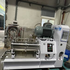 Food Additive Wet Grinding Sead Mill Machine 60L With Screw Pump