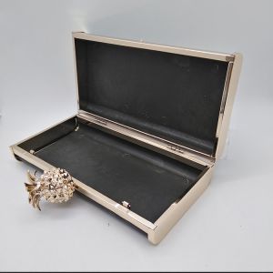 Pineapple Head Lock Gold Purse Frame With Chain Loops