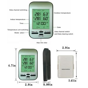 Digital Weather Station And Wireless Wall Mounted Room Thermometer Clock