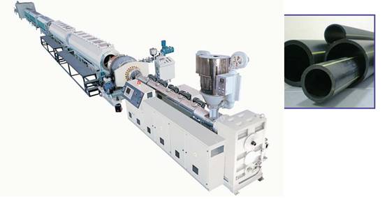 High Capacity Plastic Pipe Extrusion Line , Hdpe / Ppr Pipe Extrusion Line 1200 Kg / H Output