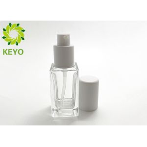 Empty 30ml Square Glass Foundation Bootle For Cosmetic Packaging