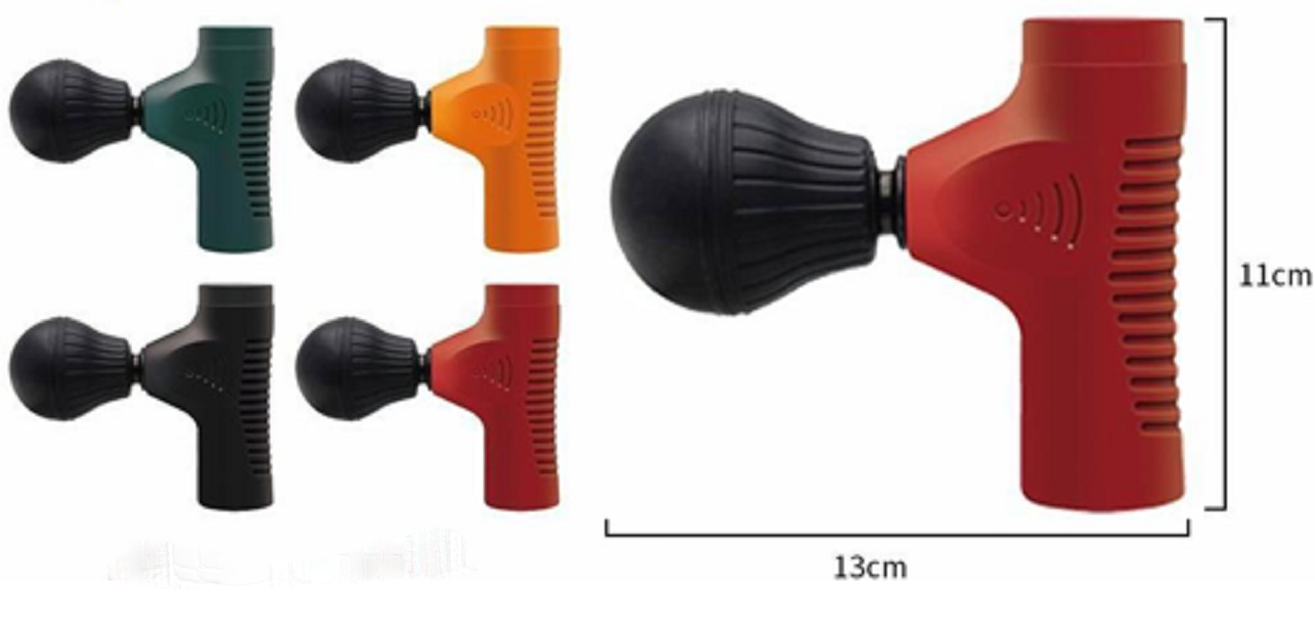 China Handheld Muscle Massager Gun with 3.7V Charging 3W Rated Power and Durable ABS+Metal Body on sale