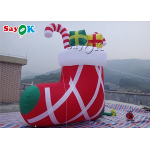 Commercial Red 210D Inflatable Stocking Socks With Candy