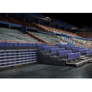 China Event Center Retractable Indoor Bleachers With Multi Functional Upholstered on sale