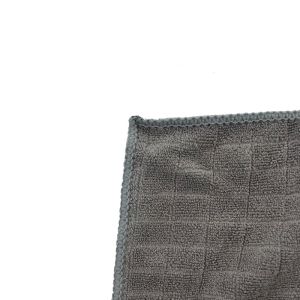 Grey Weft Big Grid Microfiber Cleaning Cloth 80% Polyester 20% Polyamid