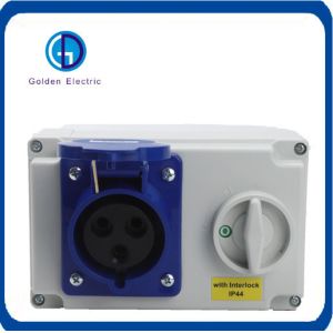 Customized Request 16A 32A 3p 5p Industrial Receptacle and Switch with Interlock