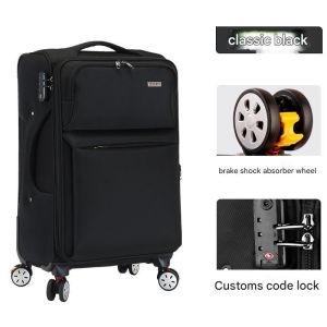 1750 Soft-shell Luggage with Embedded TSA Lock, Waterproof Oxford Cloth and