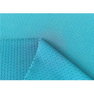 Solid Colour 200gsm Sports Mesh Fabric Polyester Spandex For T Shirt