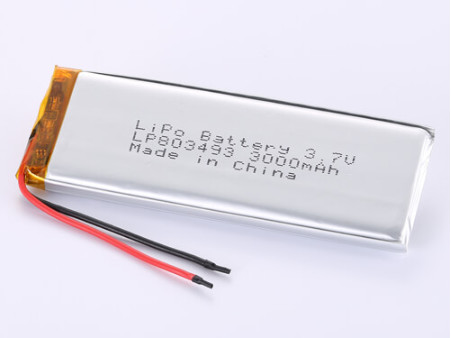 LP803493 3.7V 3000MAH Li-ion Battery Manufacturers JST/Customized Connector Type