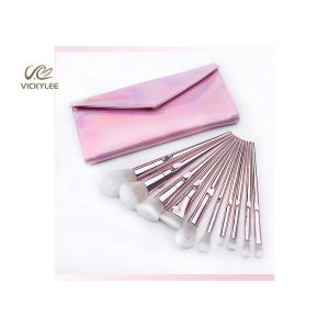 Soft Touch Electroplating 18.8CM 10 Piece Brush Set