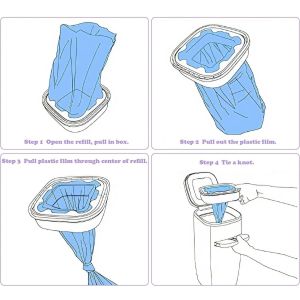 Odor Control Cat Litter Refill Bags 4.5m / 6.5m/8m Litter Locker Refill Cassette