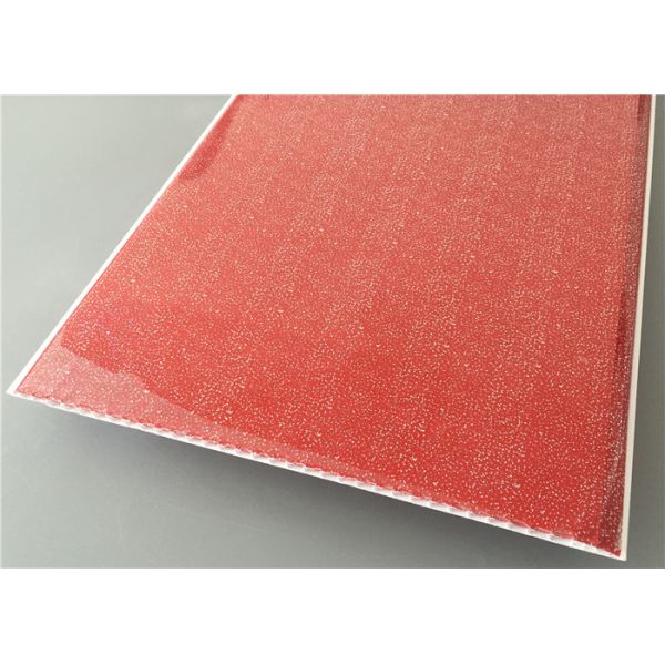 Red Transfer Design Waterproof Wall Panels Light Weight Building Material