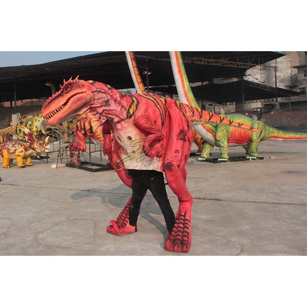 Long 4m Handmade Animatronic Dinosaur Costume Display Business Square