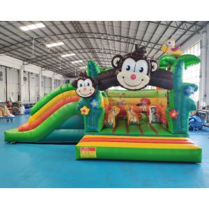 Commercial Bouncy Castle Inflatable Water Slide With Pool