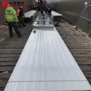 Prefab Industrial Steel Structure Workshop With Rock Wool Foam Sandwich Panel