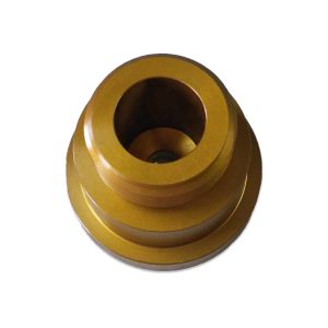 ODM CNC Turning Gold Anodized Metal Aluminum Part Threaded Part For Hardware