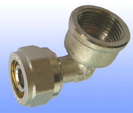 Quality compression brass fitting female elbow for PEX-AL-PEX for sale