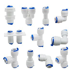 Wholesale Reverse Osmosis Quick Connect Hose Coupling 1/4&quot; 3/8&quot; Stem L Straight Tee Union Connector from china suppliers