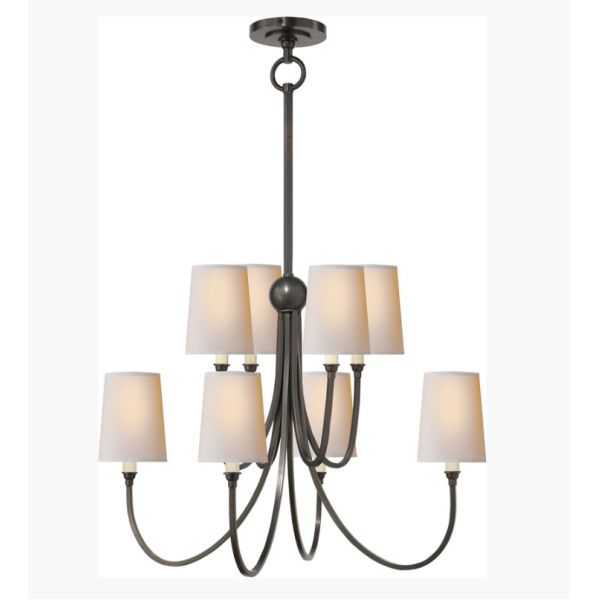 TOB 5010 Reed Large Chandelier 37.5" O/A Height With 8 - E12 Candelabra Socket