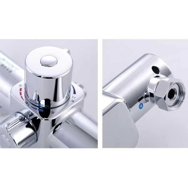 Electric Shower Thermostatic Control Valve Metal Concealed Wall Mounted Switch