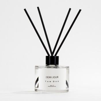 Luxury Transparent Round Bottle Home Reed Diffuser with Black Gift Box