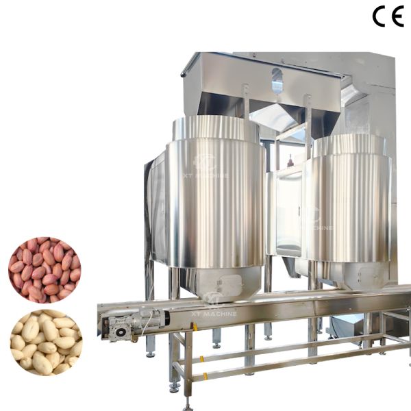 Quality Pneumatic Air Peanut Blanching Machine With PLC Control System for sale