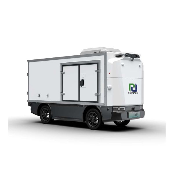 Quality Newbase Z5 Series Unmanned Refrigerated Vehicle with 600 kg Payload 4.5 m Turning Radius and 20% Climbing Slope for Urban Cold Chain Logistics for sale