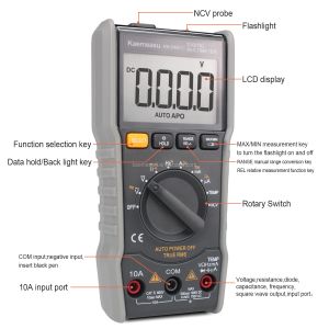 High Precision Portable Autorange Ohm Voltmeter Multitester Mini Electric