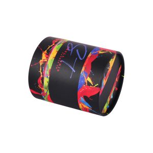 Black Circular Cardboard Paper Tube CMYK Printing Recyclable For Tea Packaging