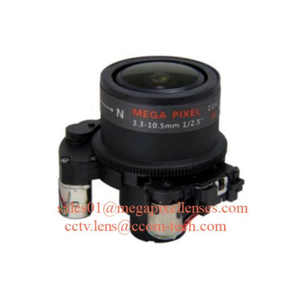 1/2.5" 3.3-10.5mm F1.4 3MP/5MP Φ14/CS Mount Fixed/DC Auto/P-IRIS Manual