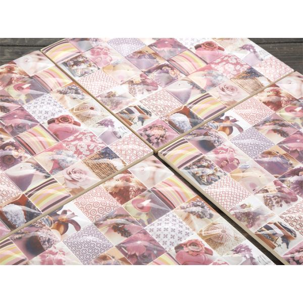 Pink 300x300mm Ceramic Rustic Tile for Indoor Floor