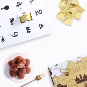 Custom Advent Calendar Small Truffle Boxes Luxury Chocolate Packaging Boxes For